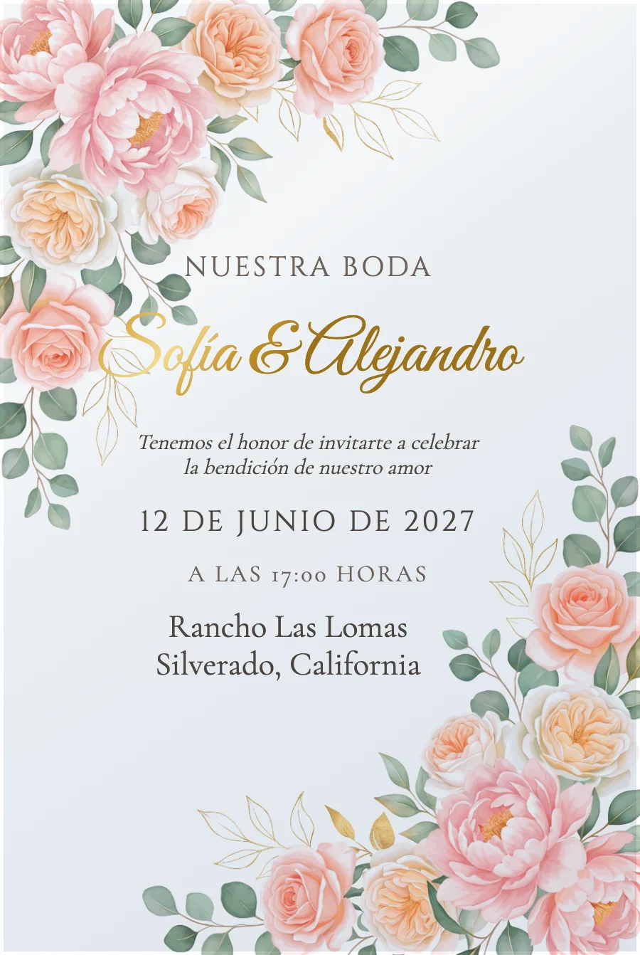 Boda Peonías Rubor en Acrílico — Acrílico transparente
