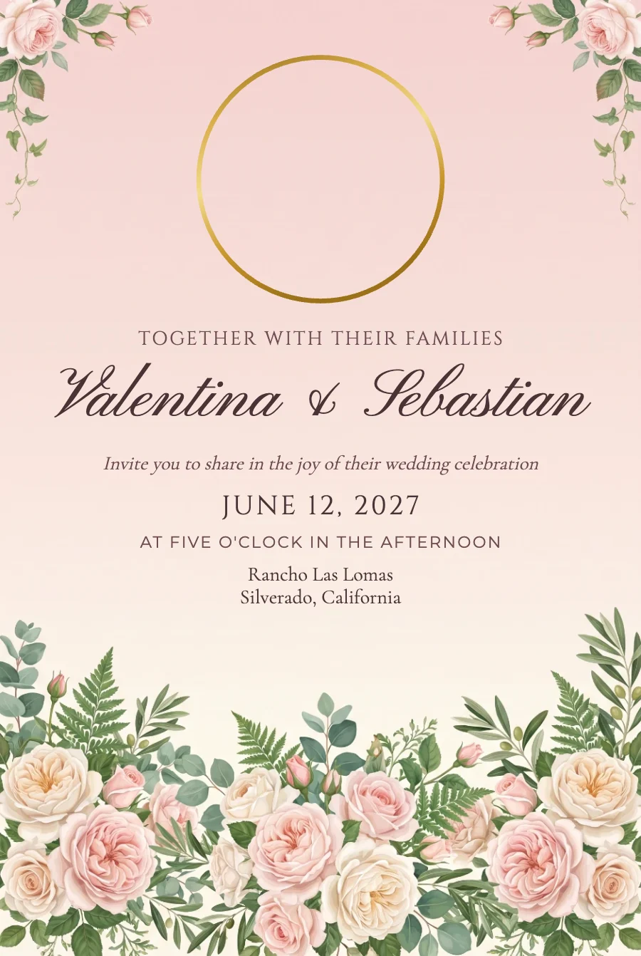 Romantic Roses Photo Wedding on Photo Paper — Photo paper