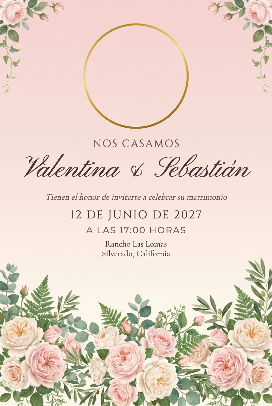 Boda Rosas Románticas con Foto en Papel Fotográfico — Papel fotográfico