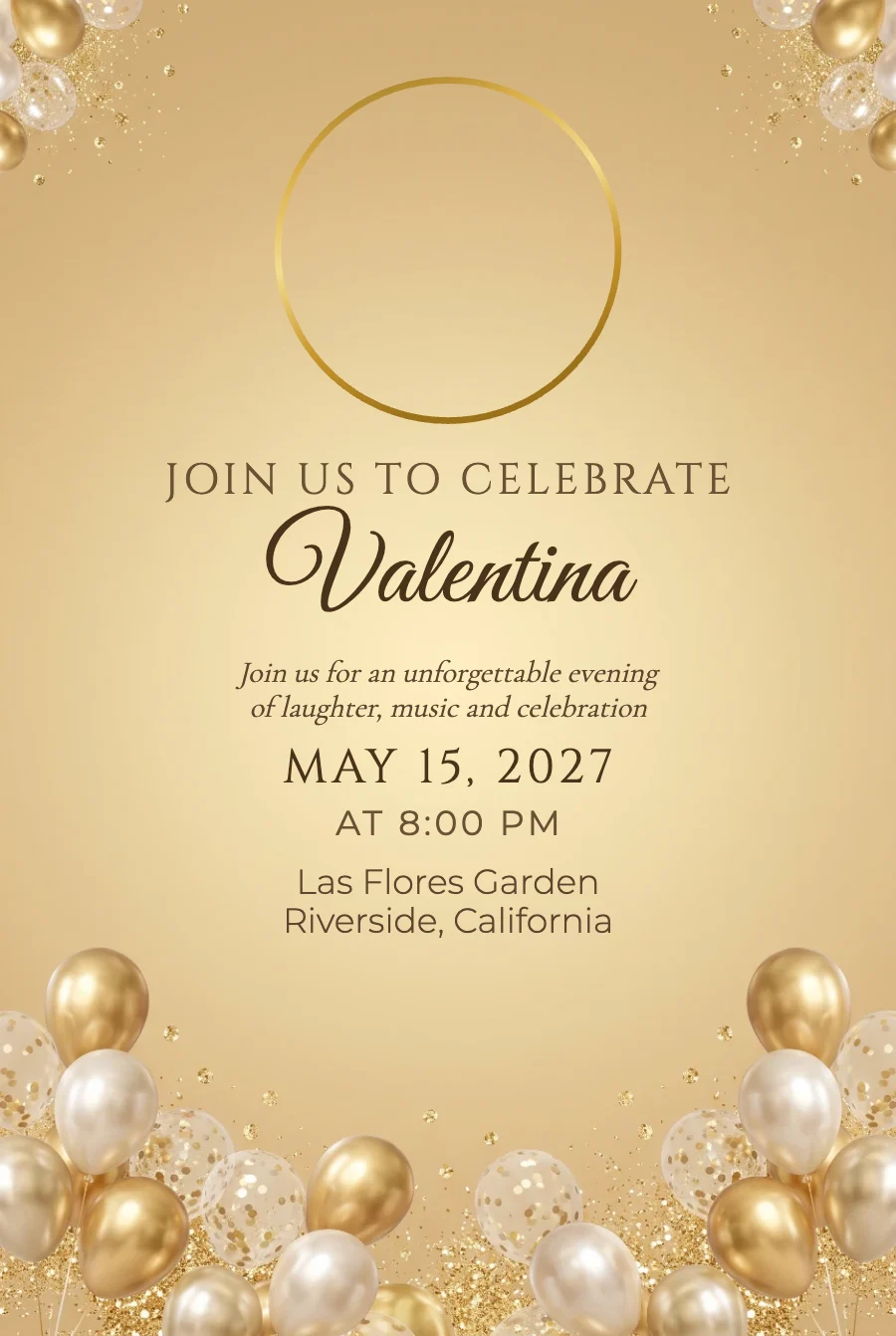 Elegant Gold Photo Birthday on Photo Paper — Photo paper