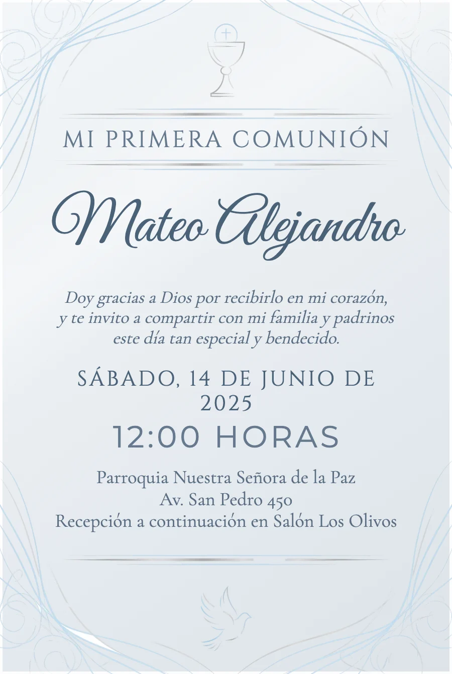 Primera Comunion 002 — Acrílico transparente