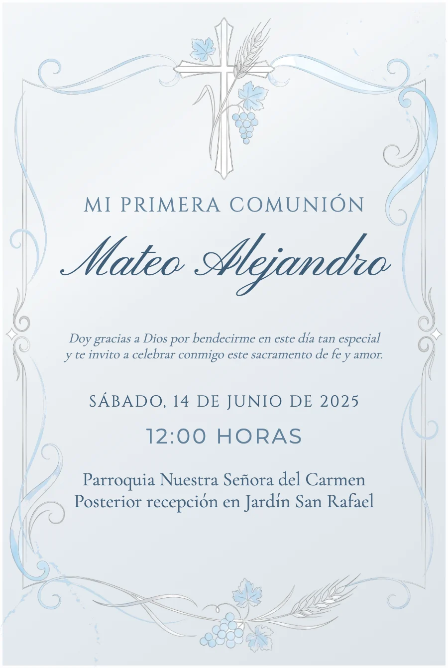Primera Comunión — Acrílico transparente